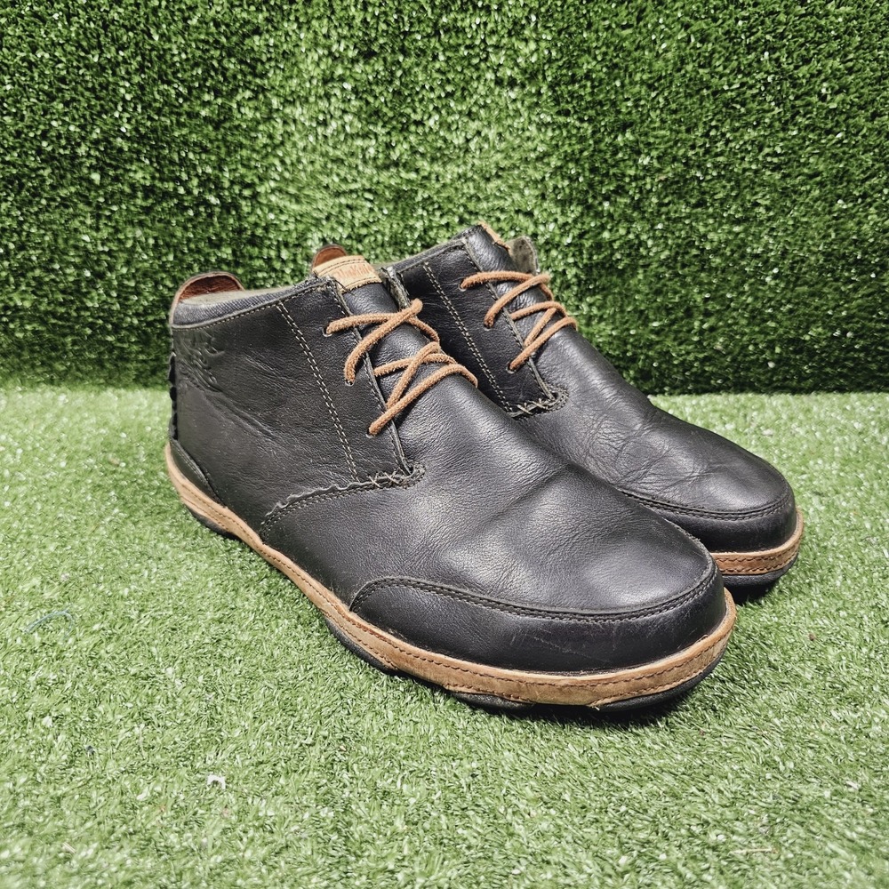 Olukai Kamuela Black Leather Chukka Ankle Comfort Boots Mens Size US 11